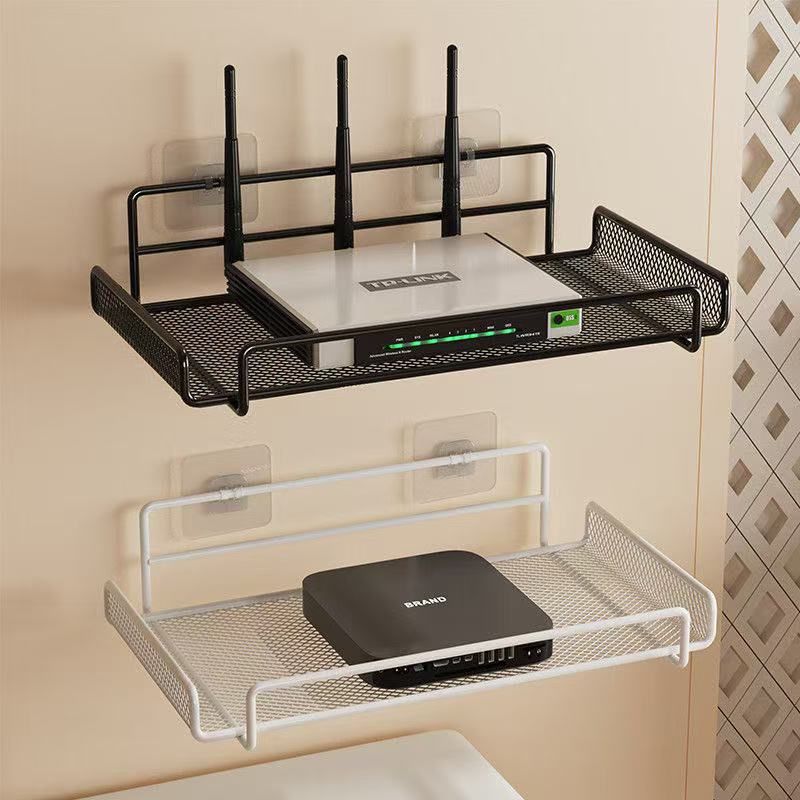 Kitchen Gadgets Organizer - ステンレス製壁掛けルーターシェルフ 穴あけ不要 Wifi収納オーガナイザー 家庭用 バスルーム キッチン用