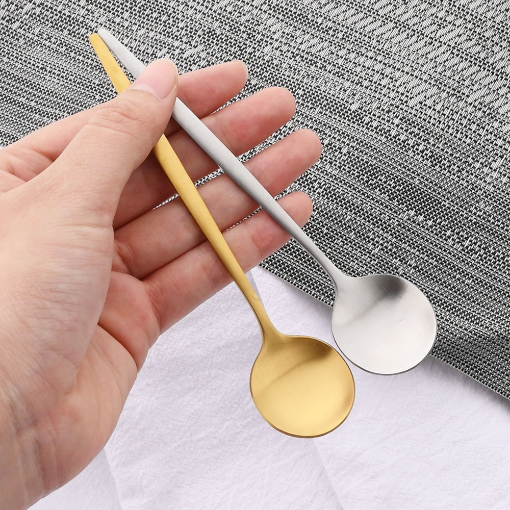 6 個茶コーヒーかき混ぜミニスプーン小さなマットステンレス鋼 - Kitchen Gadgets Gold のレビューと価格