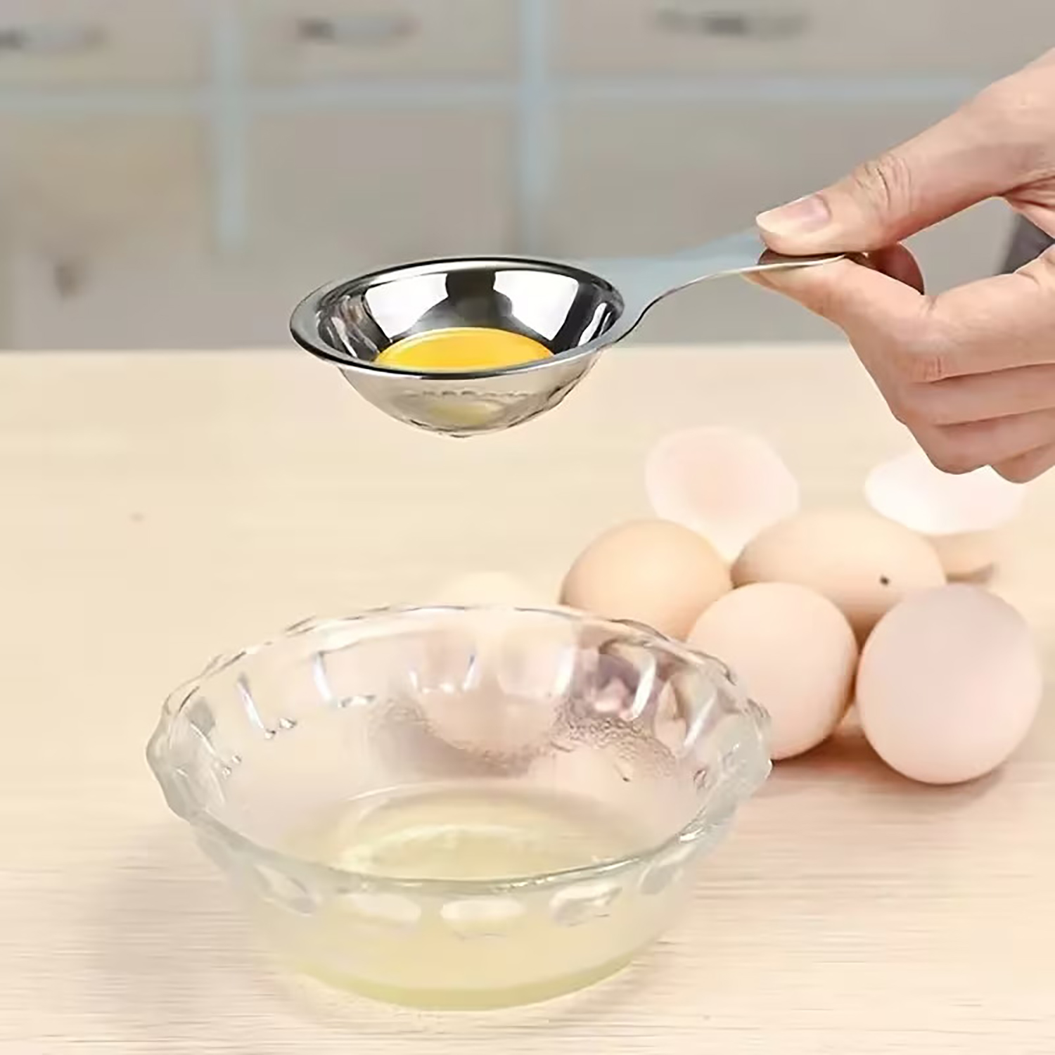 ステンレス鋼の卵分離器ストレーナーフィルター白い卵黄分離器キ - Egg Separator Tool のレビューと価格
