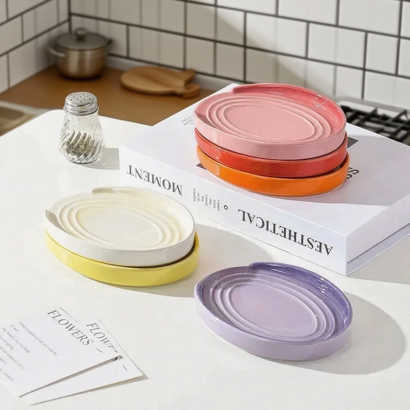 15cm磁器製スプーンレスト、キッチンカウンター調理器具オー - Kitchen Helper Gadgets のレビューと価格