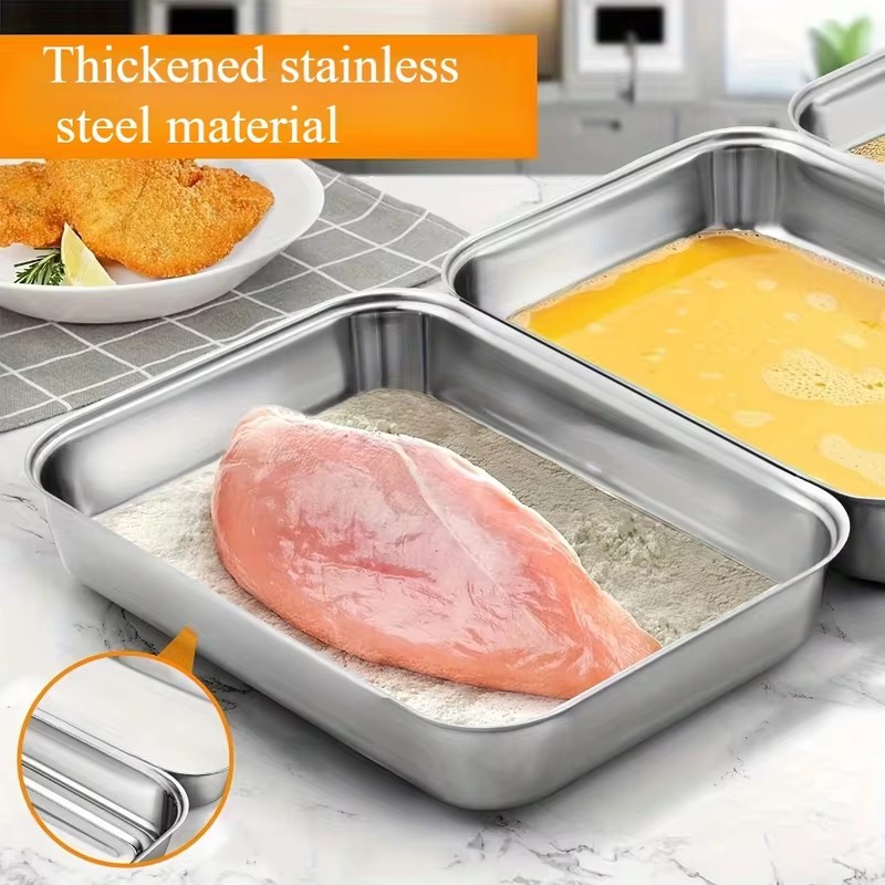透明な蓋付きのステンレス製食品保存容器3点セット。漏れ防止設 - Kitchen Gadgets Organizer のレビューと価格